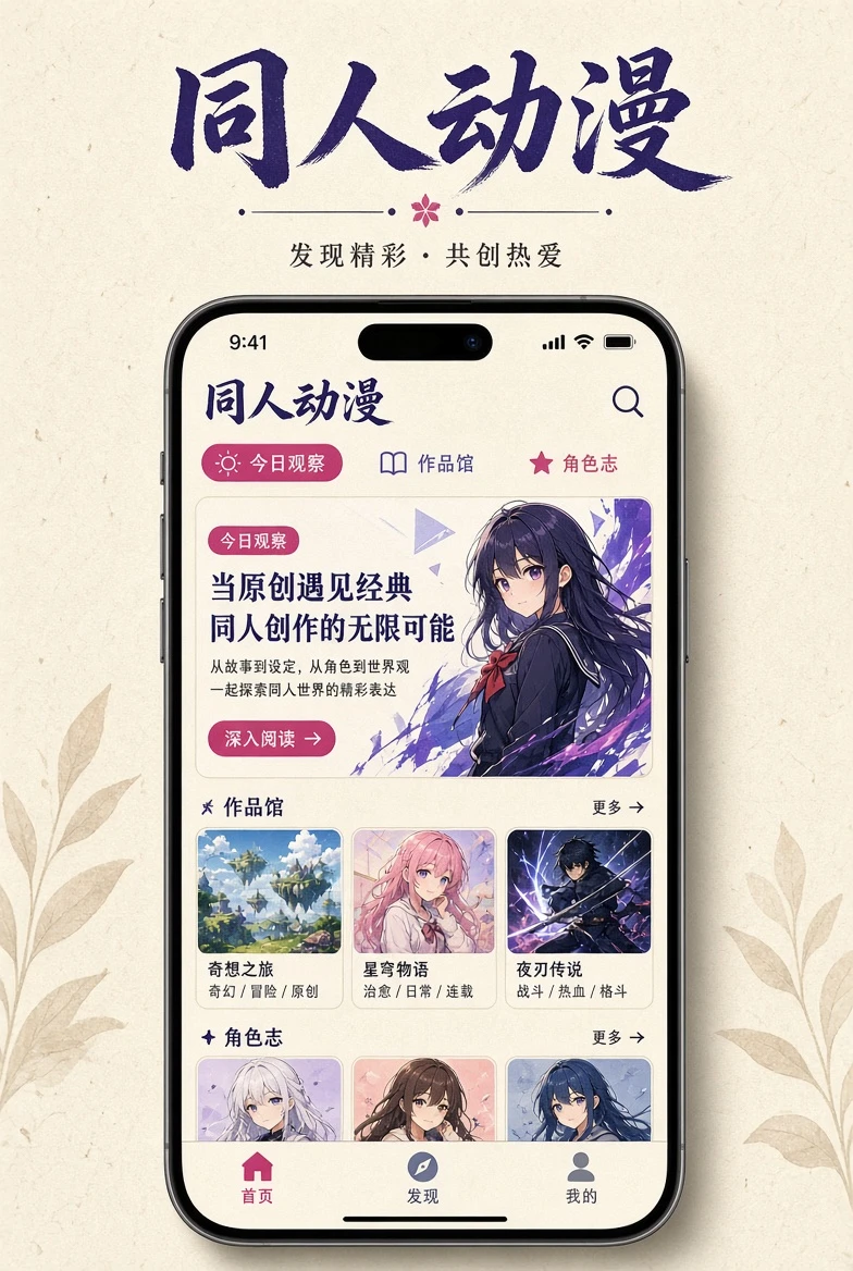 同人动漫手机阅读插画