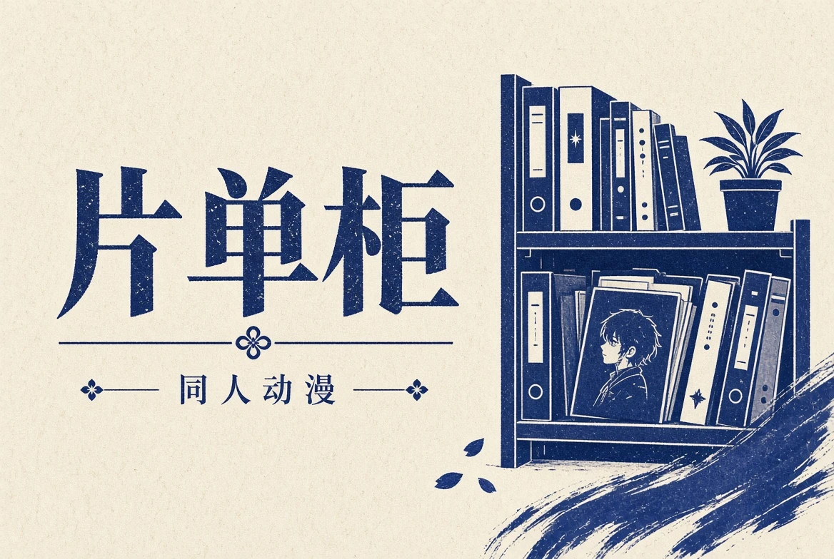 片单柜的书柜式栏目插画