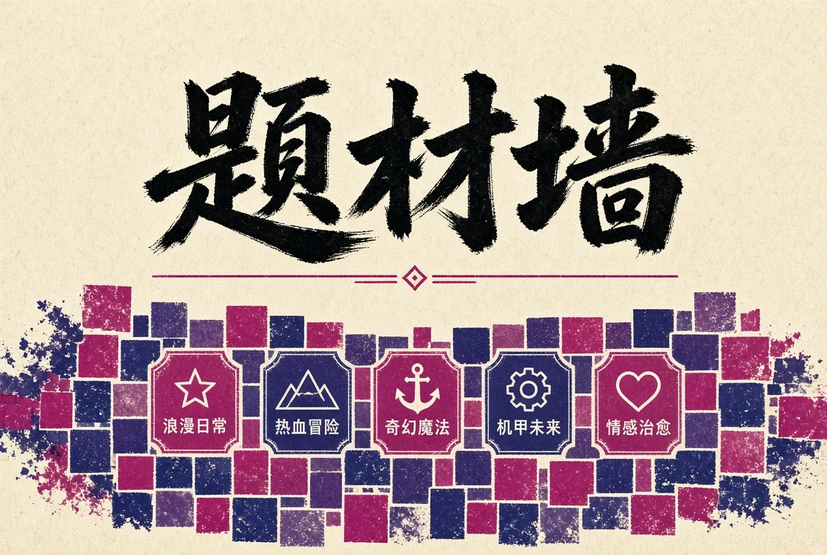 动漫题材创意导览插画